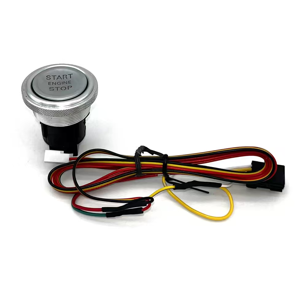 finished 12V push button start switch dashboard installation