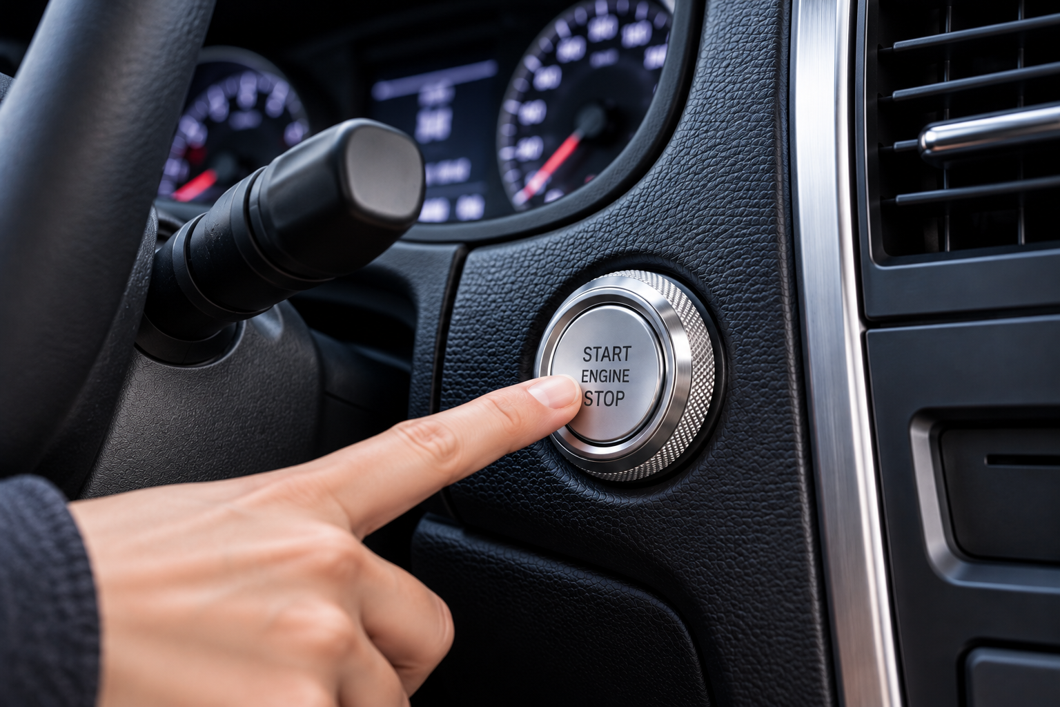 12V push button start switch wiring and dashboard work