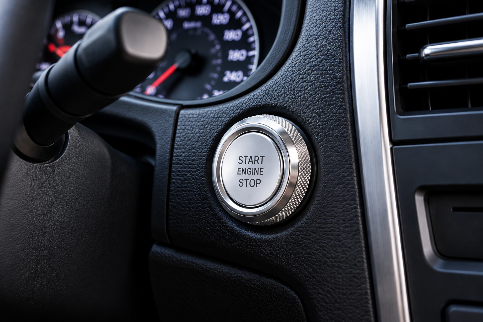 12V push button start switch wiring and dashboard work