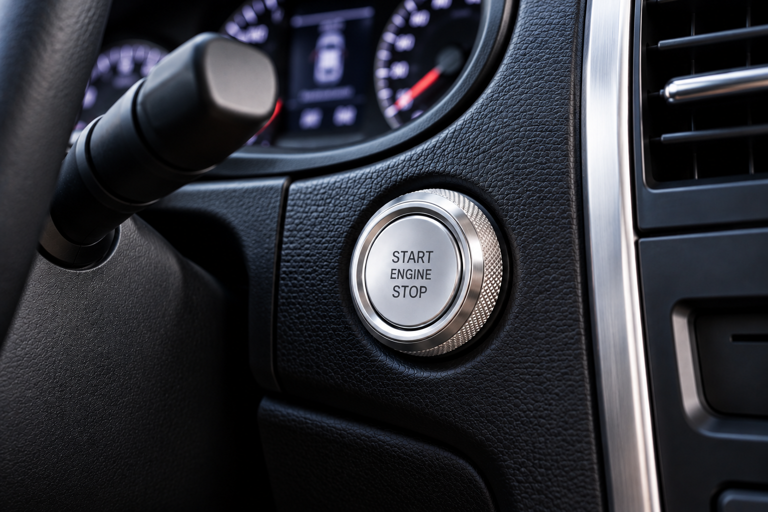 12V push button start switch wiring and dashboard work