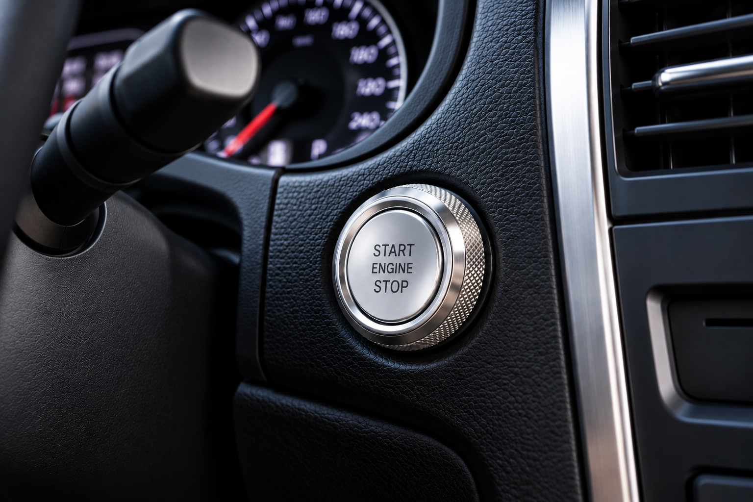 12V push button start switch wiring and dashboard work