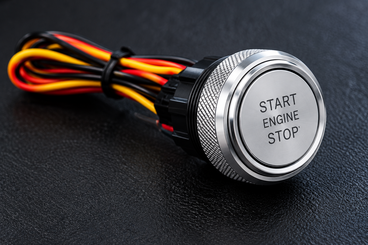 12V push button start switch connector harness and electrical installation