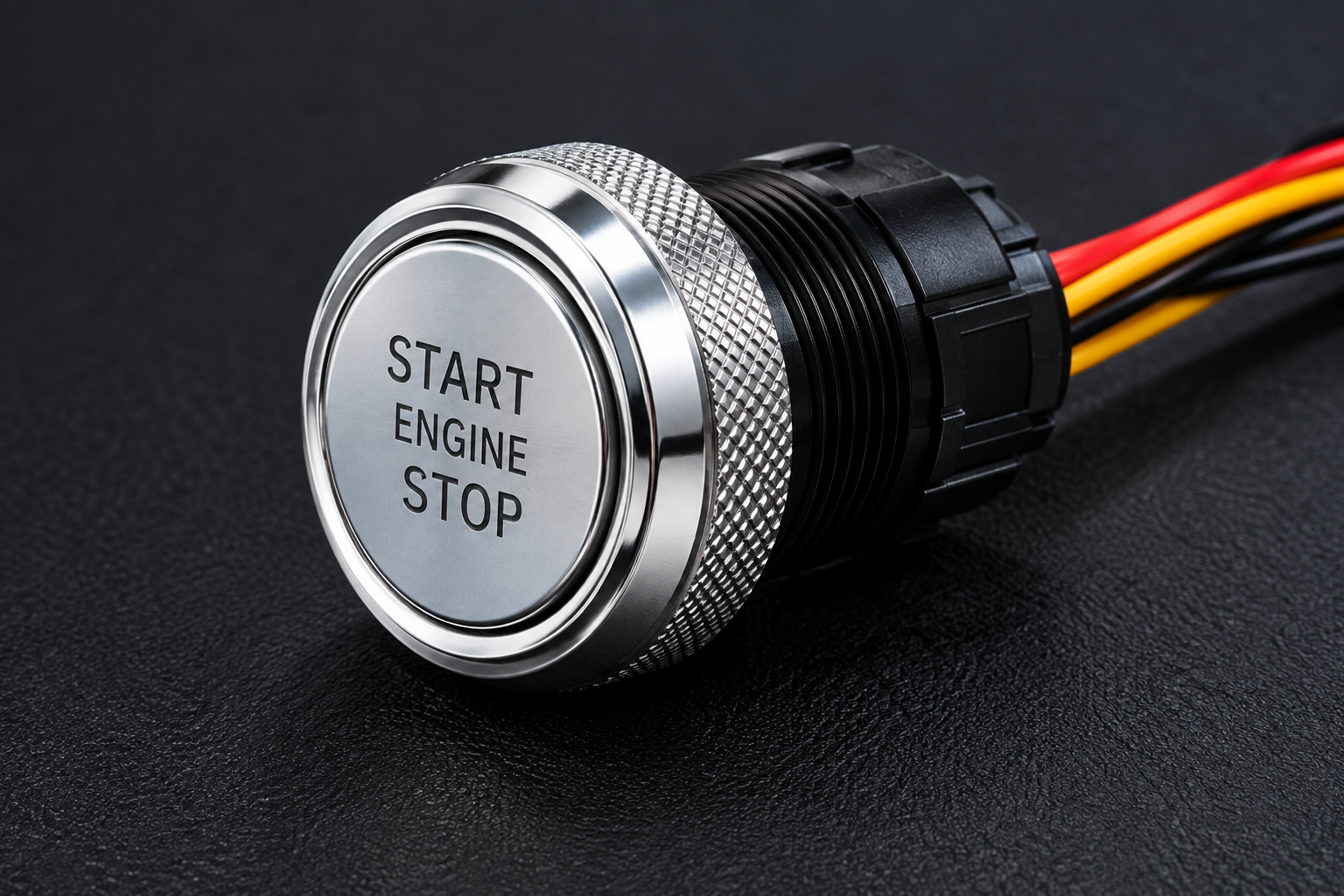 12V push button start switch wiring and dashboard work