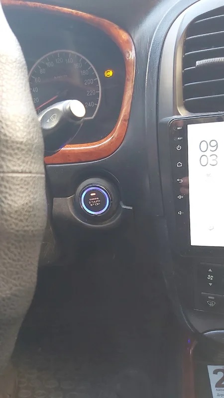 Aftermarket start stop button integrated into dashboard