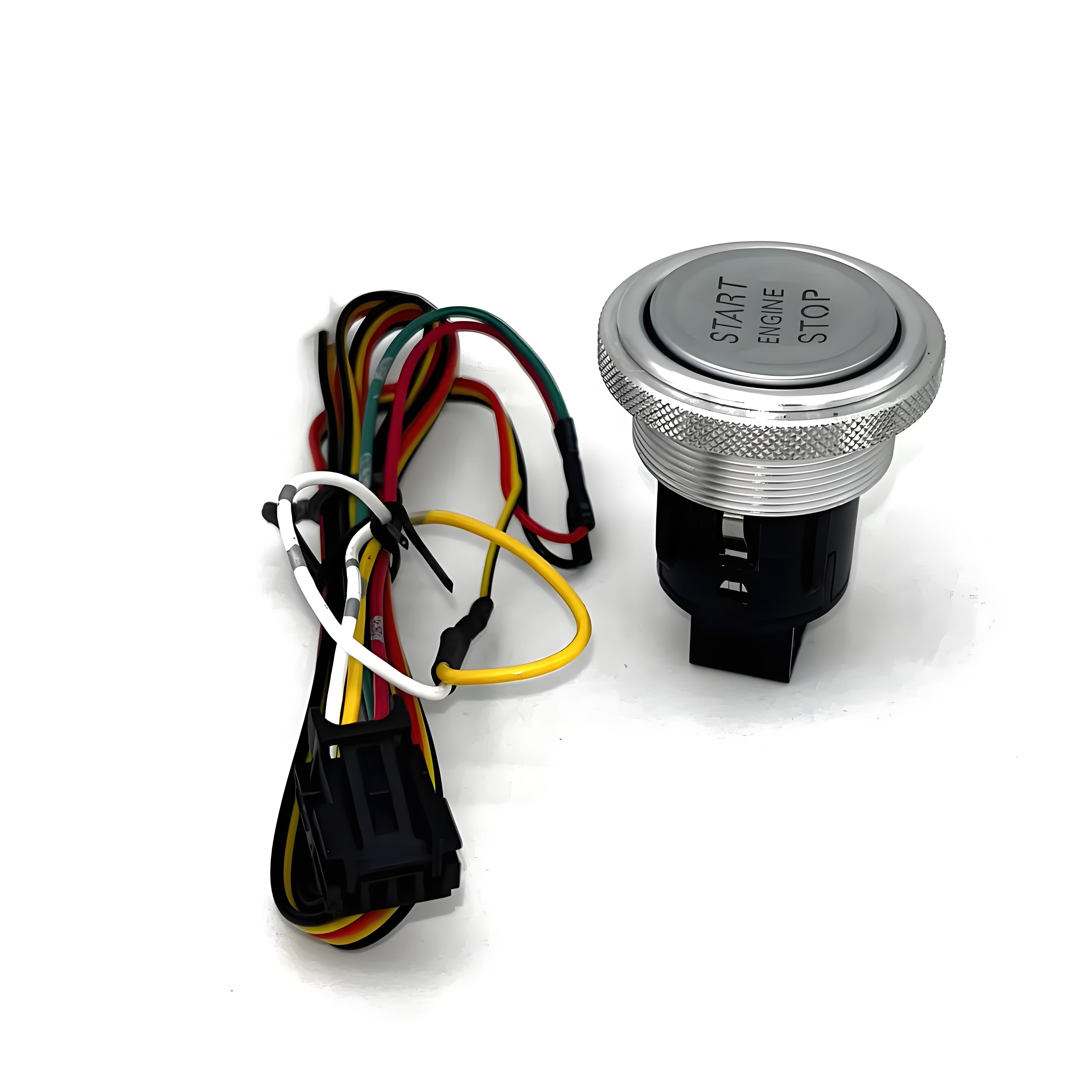 Push to start ignition switch with wiring harness